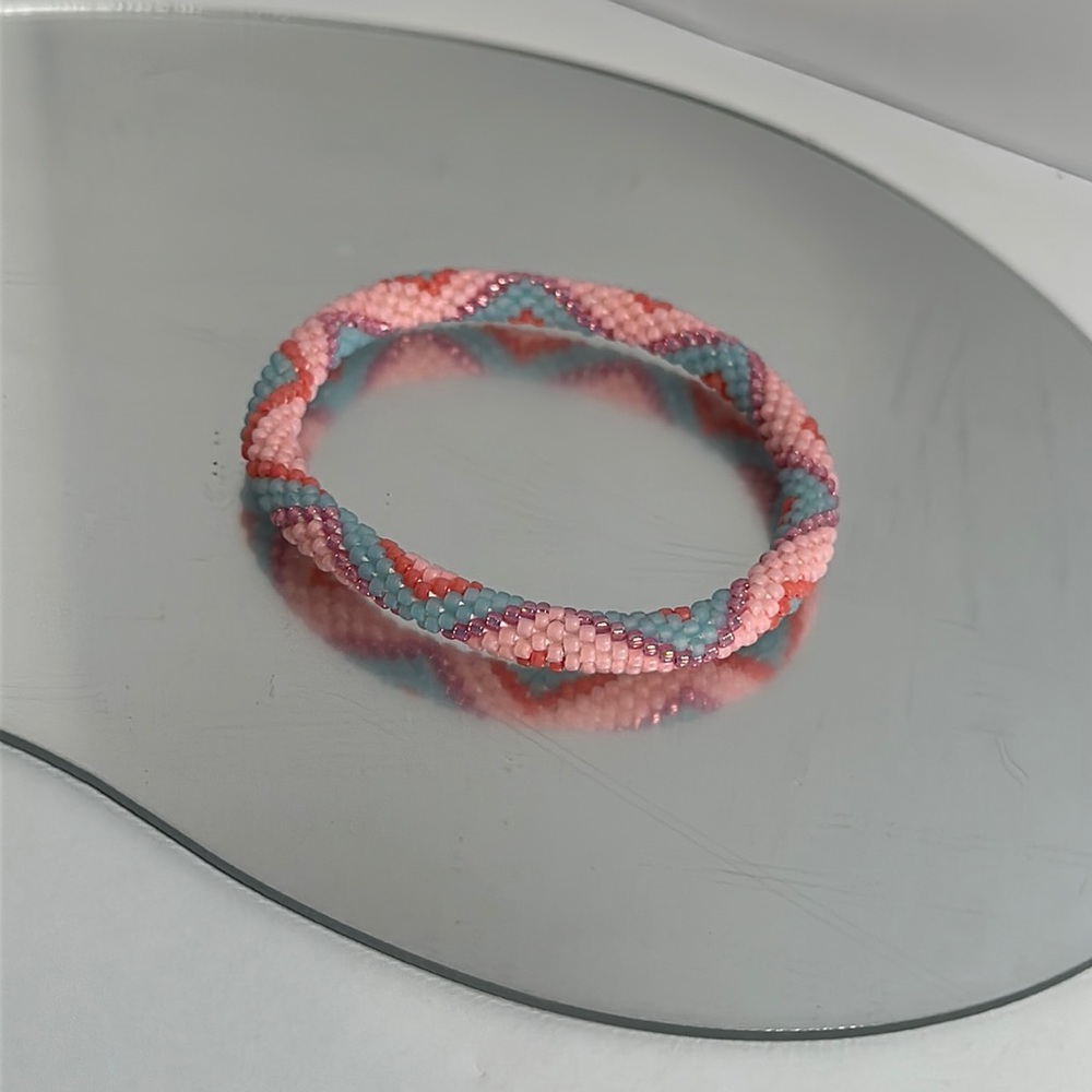Sashka Pink & Blue Bracelet 8” - #421